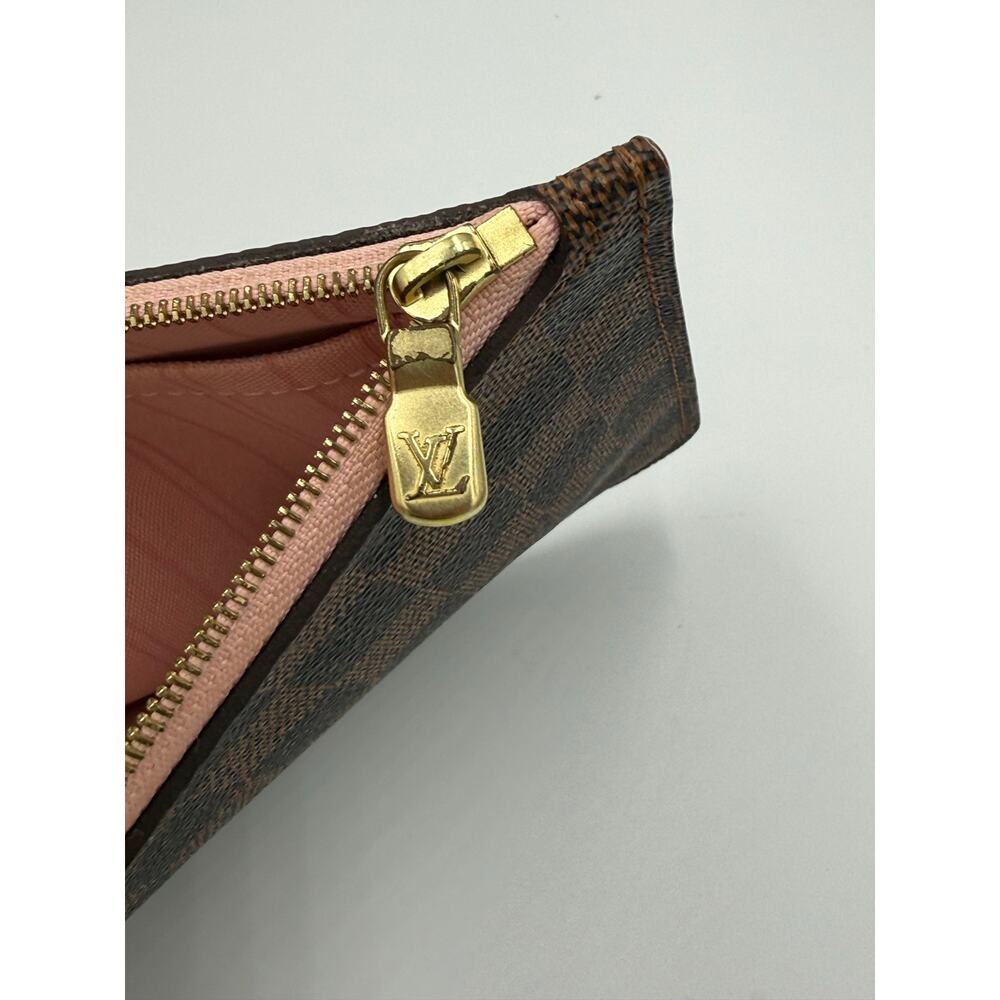 Louis Vuitton Neverfull MM/GM Zipped Pouch, Damier Ebene Rose Ballerine - Picture 7 of 11